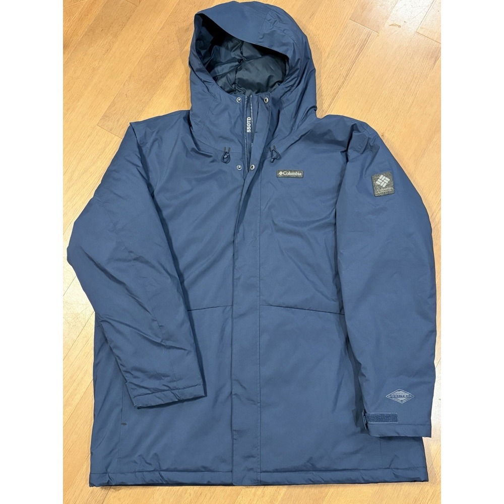 Columbia Men Blue Northbounder Turbo Down Parka Omni-Heat Hooded Jacket Coat XXL - Picture 3 of 13